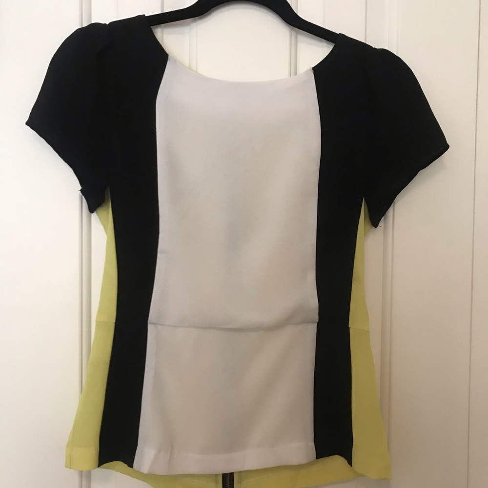 Short Sleeve Colorblock blouse